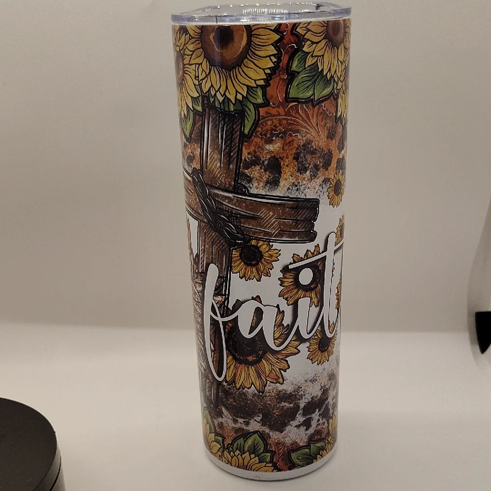 Sunflower Faith 20z Tumbler - Picture 1 of 4